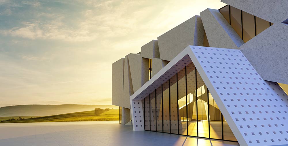 Cityscape business center in Brooklyn Heights, New York