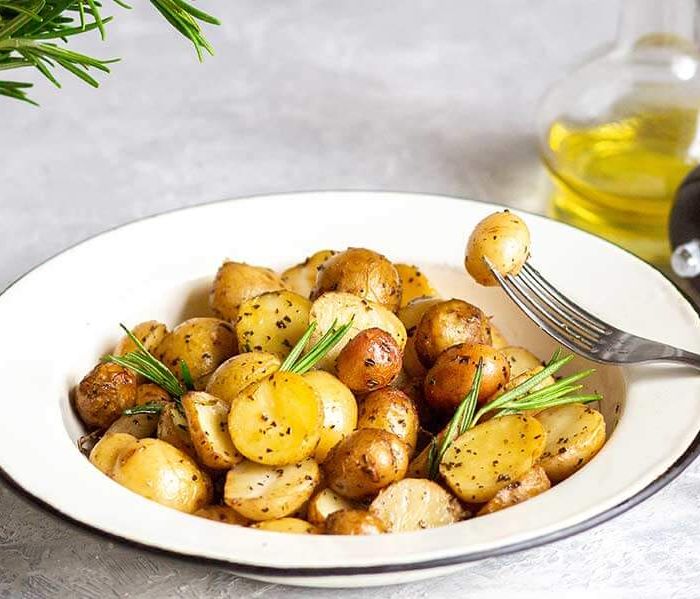 Baked potatoes with rosemary