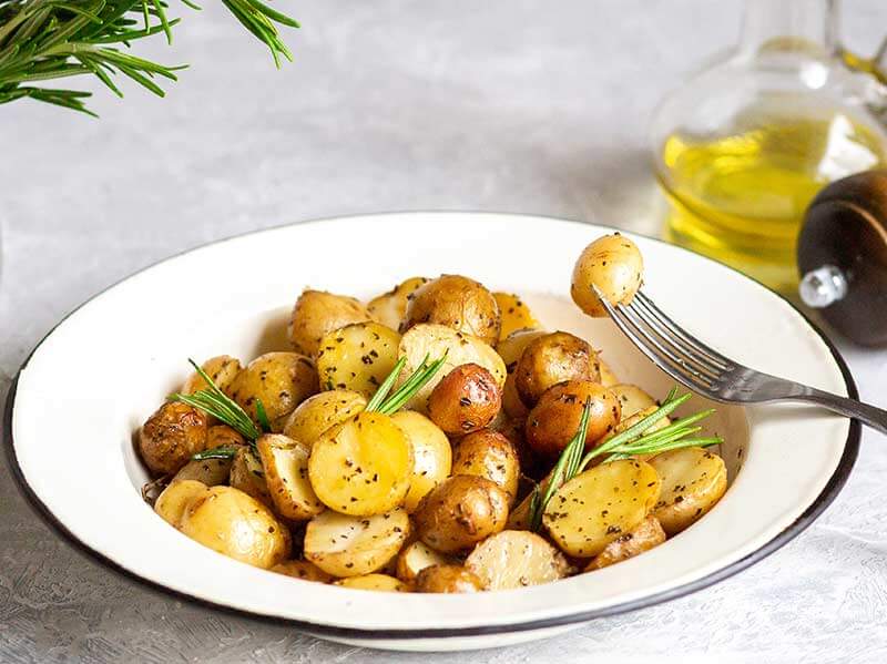 Baked potatoes with rosemary