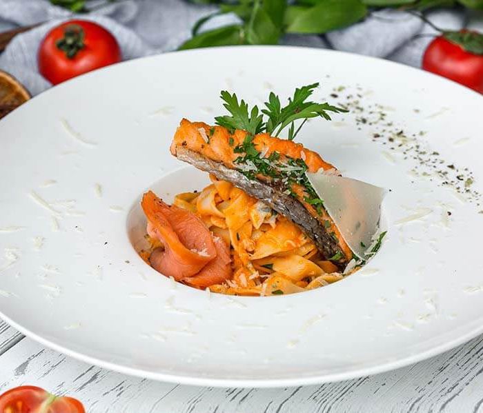 Salmon with parsley and parmesan