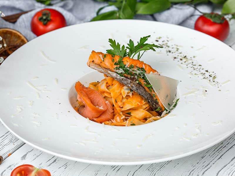 Salmon with parsley and parmesan