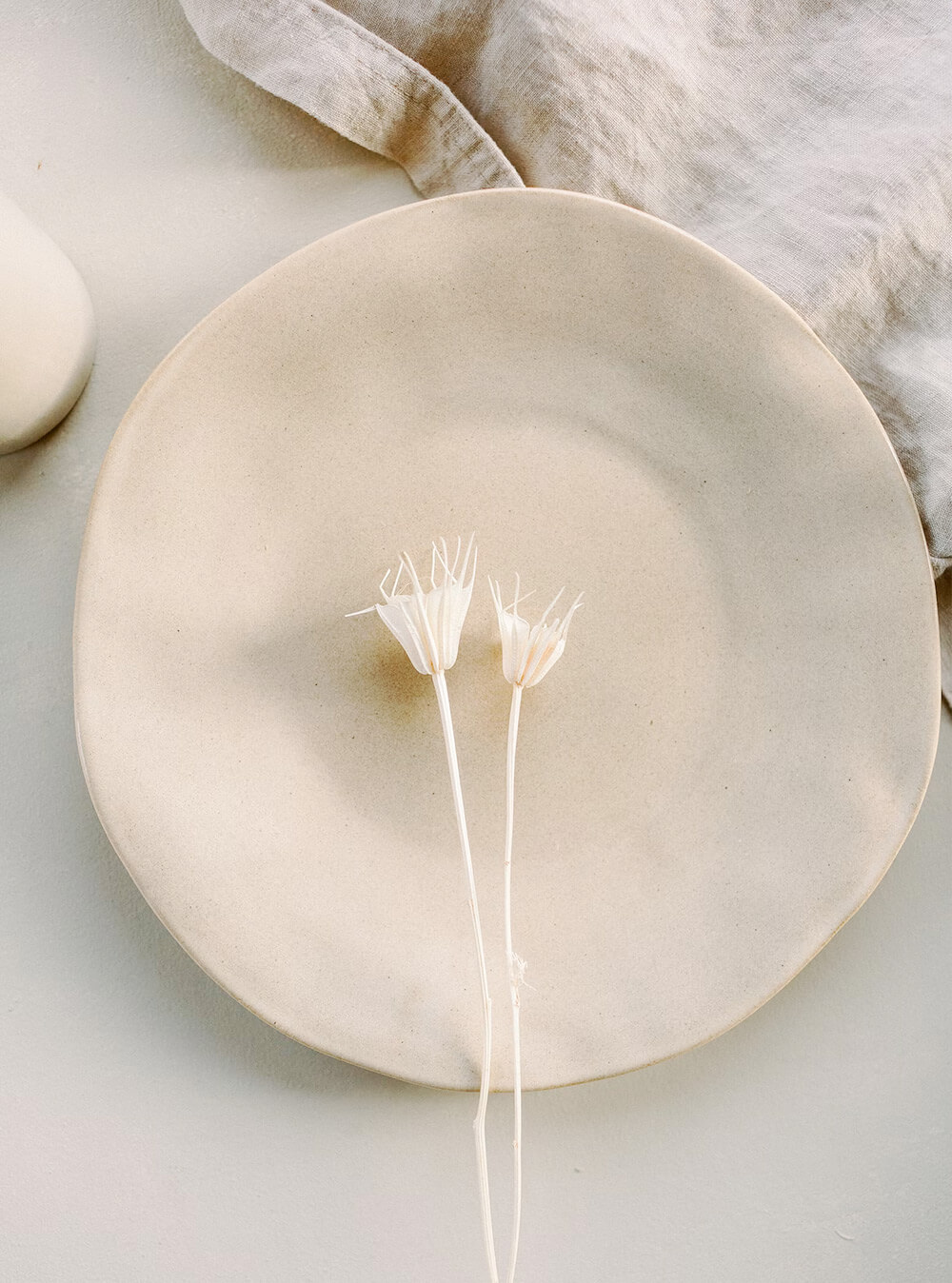 Ceramic Dinner Plate in Natural