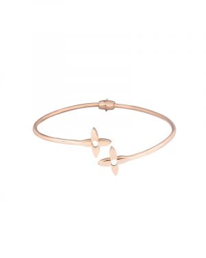 Gold Bracelet With Flowers