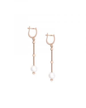 Gold Earrings With Pearls