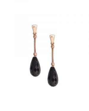 Gold Earrings With Agate