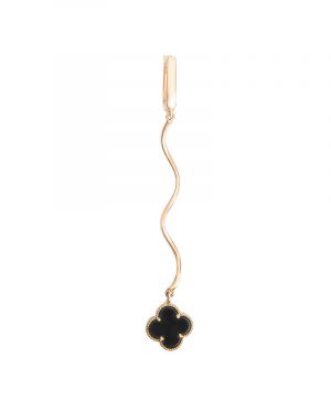 Clover Earrings With Onyx