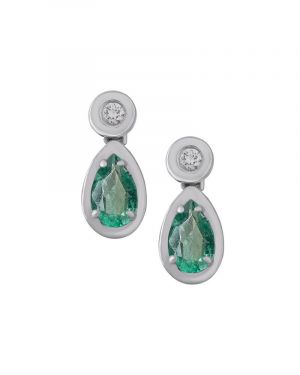 Earrings With Emerald