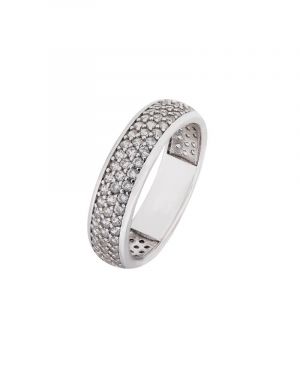 Silver Ring With Diamonds