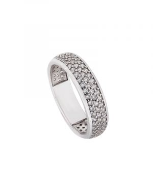 Silver Ring With Diamonds