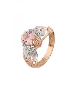 Gold Ring With Pink Stone