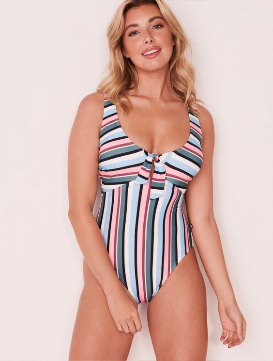 Knotted One-piece  Swimsuit