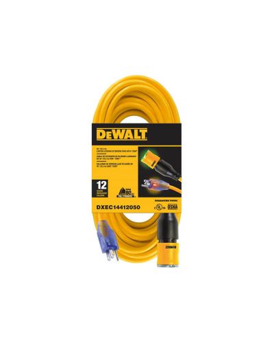 Extension Cord Locking 50′ 12/3 SJTW Yellow