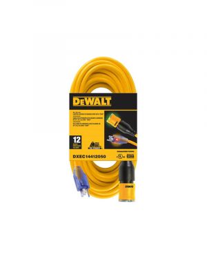 Extension Cord Locking 50′ 12/3 SJTW Yellow