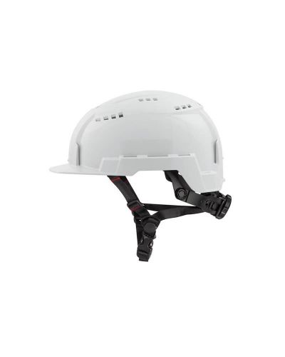 White Front Brim Vented Helmet with BOLT Class C