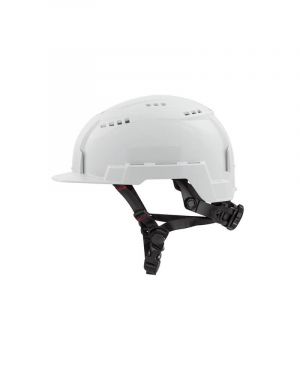 White Front Brim Vented Helmet with BOLT Class C