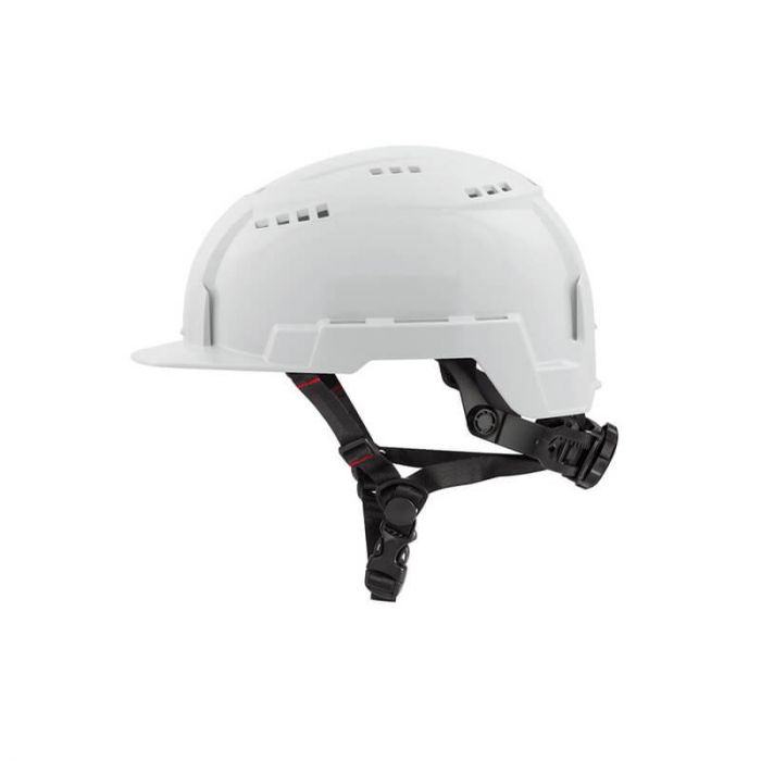 White Front Brim Vented Helmet with BOLT Class C