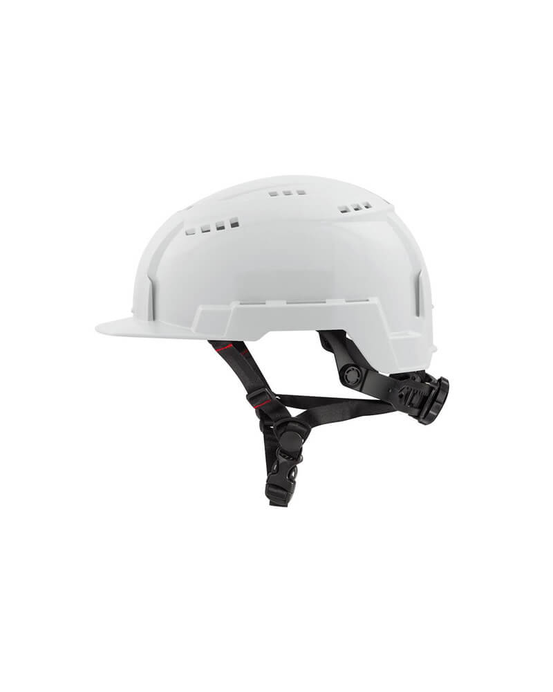 White Front Brim Vented Helmet with BOLT Class C