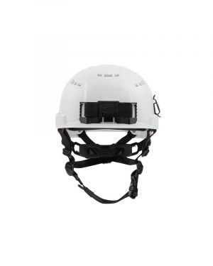 White Front Brim Vented Helmet with BOLT Class C