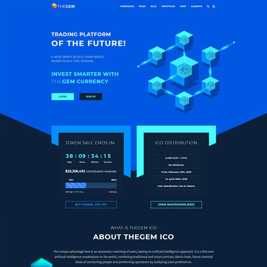 TheGem ICO Landing