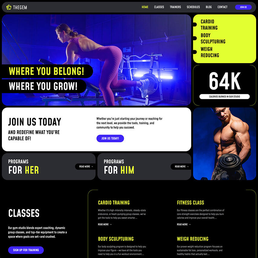 Gym & Fitness (Dark)