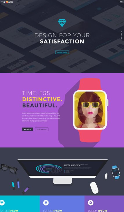 Fullscreen scrolling flat