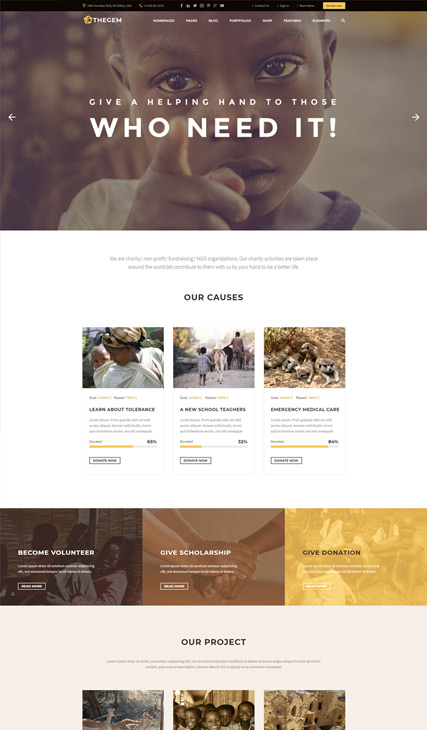 Charity, Non-Profit (One Pager)