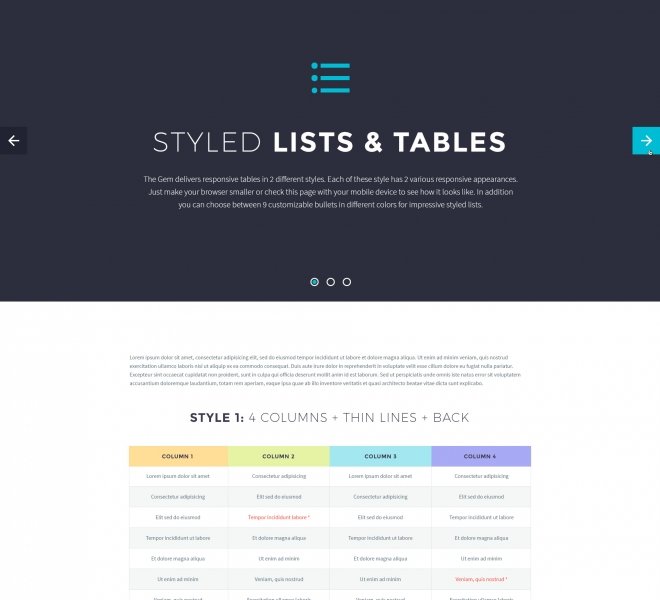 LISTS & TABLES